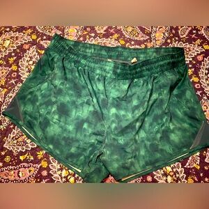 All in Motion Green Watercolor Print Active Shorts XL